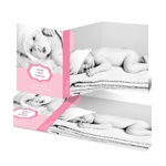 Joyful News in Pink -- Photo Birth Announcement