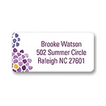 Watercolor Flowers -- Blue Address Label