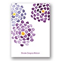 Watercolor Flowers -- Blue Personalized Note Card