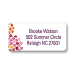 Watercolor Flowers -- Orange Address Label