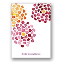 Watercolor Flowers -- Orange Personalized Note Card