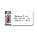 Watercolor Rings -- Blue Address Label