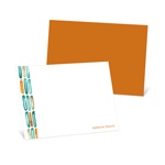Watercolor Rings -- Orange Personalized Note Card