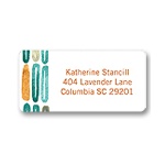 Watercolor Rings -- Orange Address Label