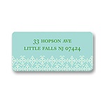 Small Pattern -- Aqua Address Label