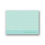 Small Pattern -- Aqua Personalized Note Card