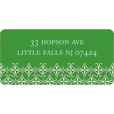 Small Pattern -- Green Address Label