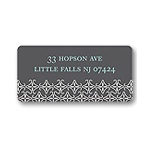 Small Pattern -- Grey Address Label