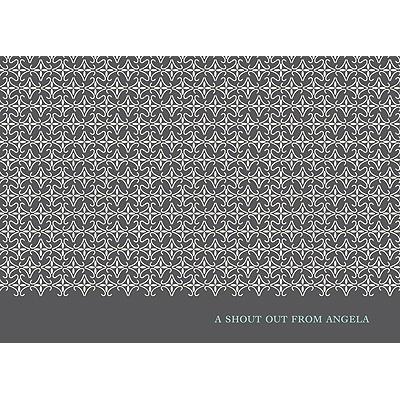 Small Pattern -- Grey Personalized Note Card