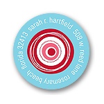 Zero In On Blue -- Address Label