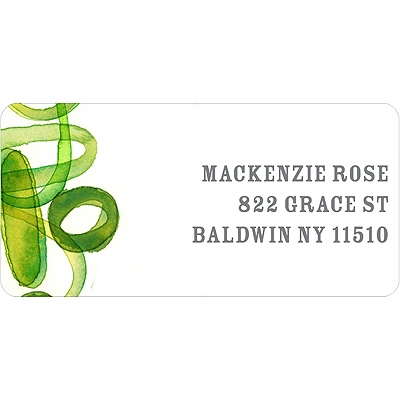 Organic Mix in Green -- Address Label