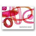 Organic Mix in Pink -- Personalized Note Card