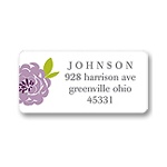 Peony Perfection in Purple -- Address Label