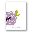 Peony Perfection in Purple -- Personalized Note Card