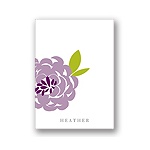 Peony Perfection in Purple -- Personalized Note Card