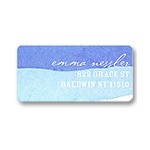 Blue Watercolor -- Address Label