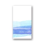 Blue Watercolor -- Personalized Note Card