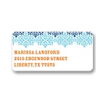 Changing Hues in Blue -- Address Label