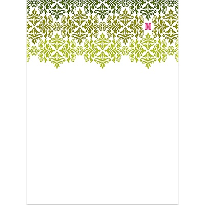 Changing Hues in Green -- Personalized Note Card