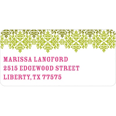 Changing Hues in Green -- Address Label