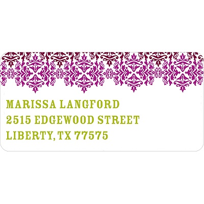 Changing Hues in Purple -- Address Label
