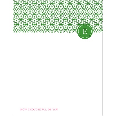 Whirling Rows -- Personalized Note Card
