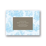 Memories in Blue -- Toile Birth Announcement