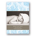 Toile Backdrop in Blue -- Photo Baby Announcement