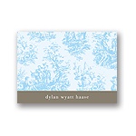 Memories in Blue -- Toile Thank You Card