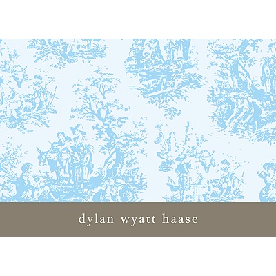 Memories in Blue -- Toile Thank You Card