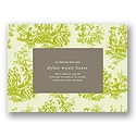 Memories in Green -- Toile Birth Announcement