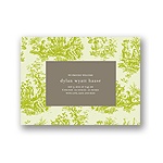 Memories in Green -- Toile Birth Announcement