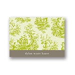 Memories in Green -- Toile Thank You Card