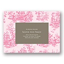 Memories in Pink -- Toile Birth Announcement