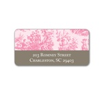 Memories in Pink -- Toile Address Label
