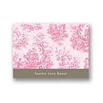 Memories in Pink -- Toile Thank You Card