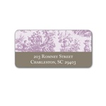 Memories in Purple -- Toile Address Label