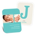 B is for Baby --  Boy Monogrammed Birth Announcement