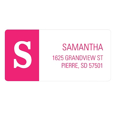 B is for Baby -- Girl Monogrammed Address Labels