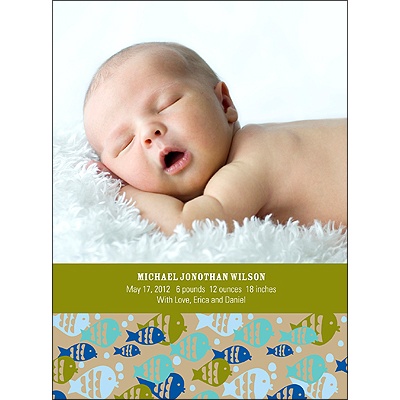 It's a Keeper -- Photo Birth Announcement