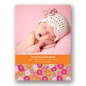 Array of Flowers -- Photo Birth Announcement