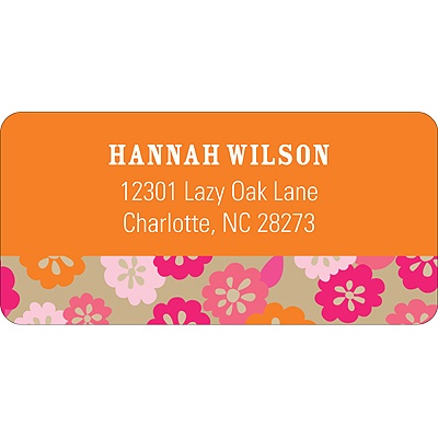 Array of Flowers -- Address Label