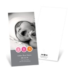 Monogram Seal -- Girl Photo Birth Announcement