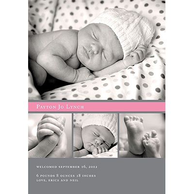 Simply Sweet -- Collage Birth Announcement