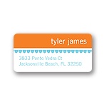 Stripes and Scallops -- Boy Cute Address Label