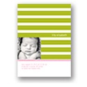Stripes and Scallops -- Photo Birth Announcement