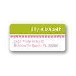 Stripes and Scallops -- Girl Cute Address Label