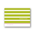 Stripes and Scallops --  Baby Girl Thank You Card