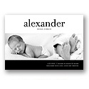 Bold Baby -- Boy Photo Birth Announcement