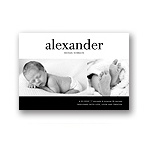 Bold Baby -- Boy Photo Birth Announcement